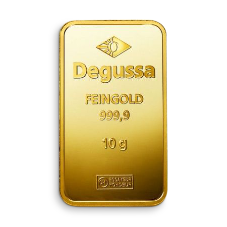10g Degussa Gold bar