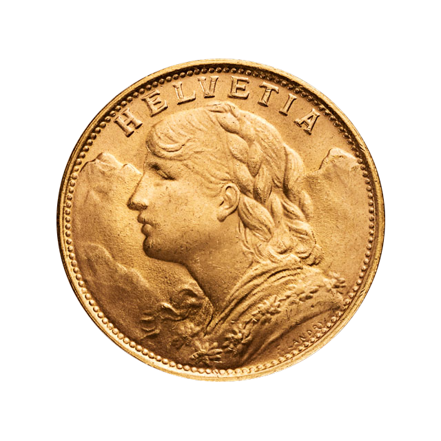 20 Swiss Francs Vreneli gold coin