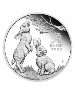 1 oz Lunar III Rabbit Silver Coin 2023