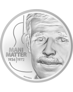 Swissmint CHF 20 Silbermünze Mani Matter - Polierte Platte