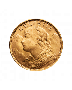 Pièce d'or 20 Francs suisses Vreneli