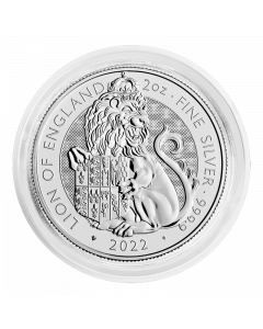 2oz Silver Coin Tudor Lion 2022 